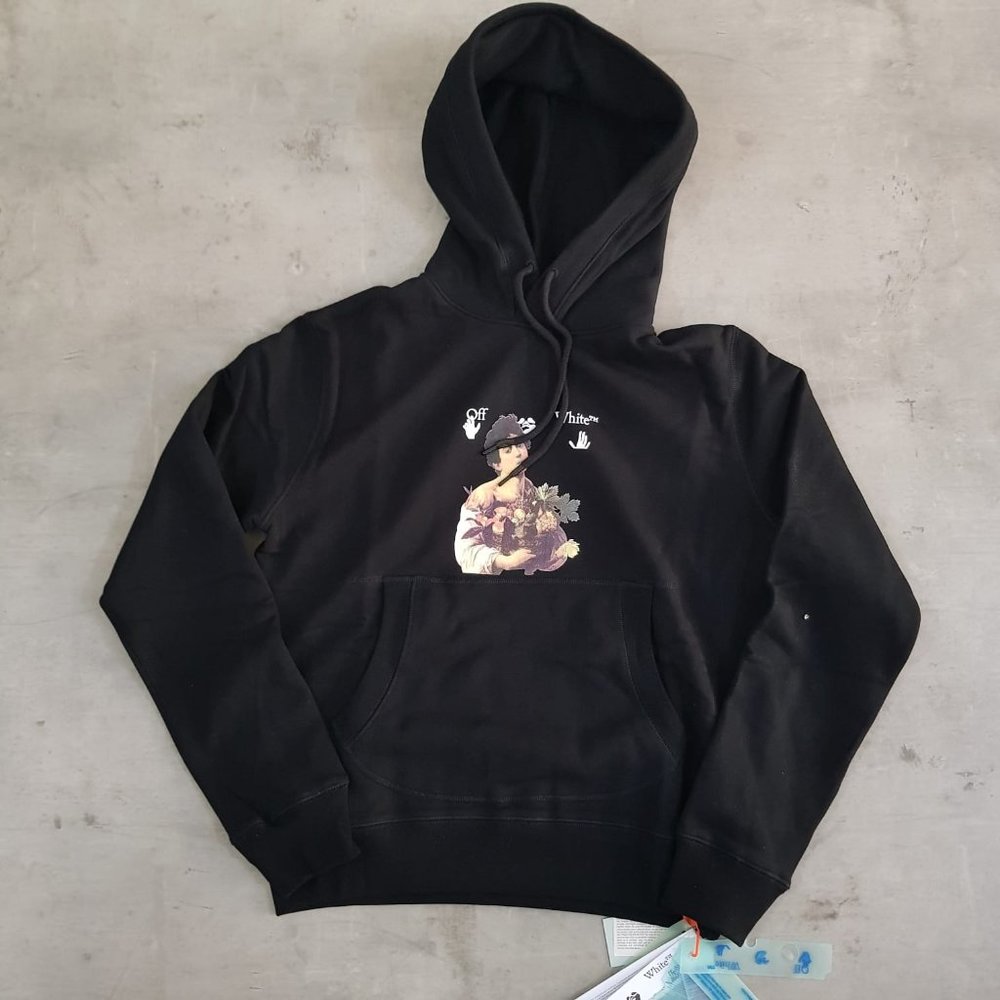 Off-White Black Hoodie Caravaggio Boy Painting